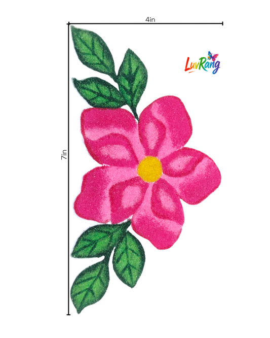 Premium Floral Corner Ready Rangoli - Reusable Festive Decor