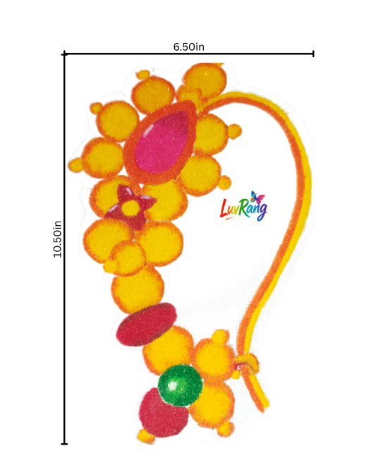 Maharashtrian Nath Ready Rangoli - Reusable Festive Entrance Decor